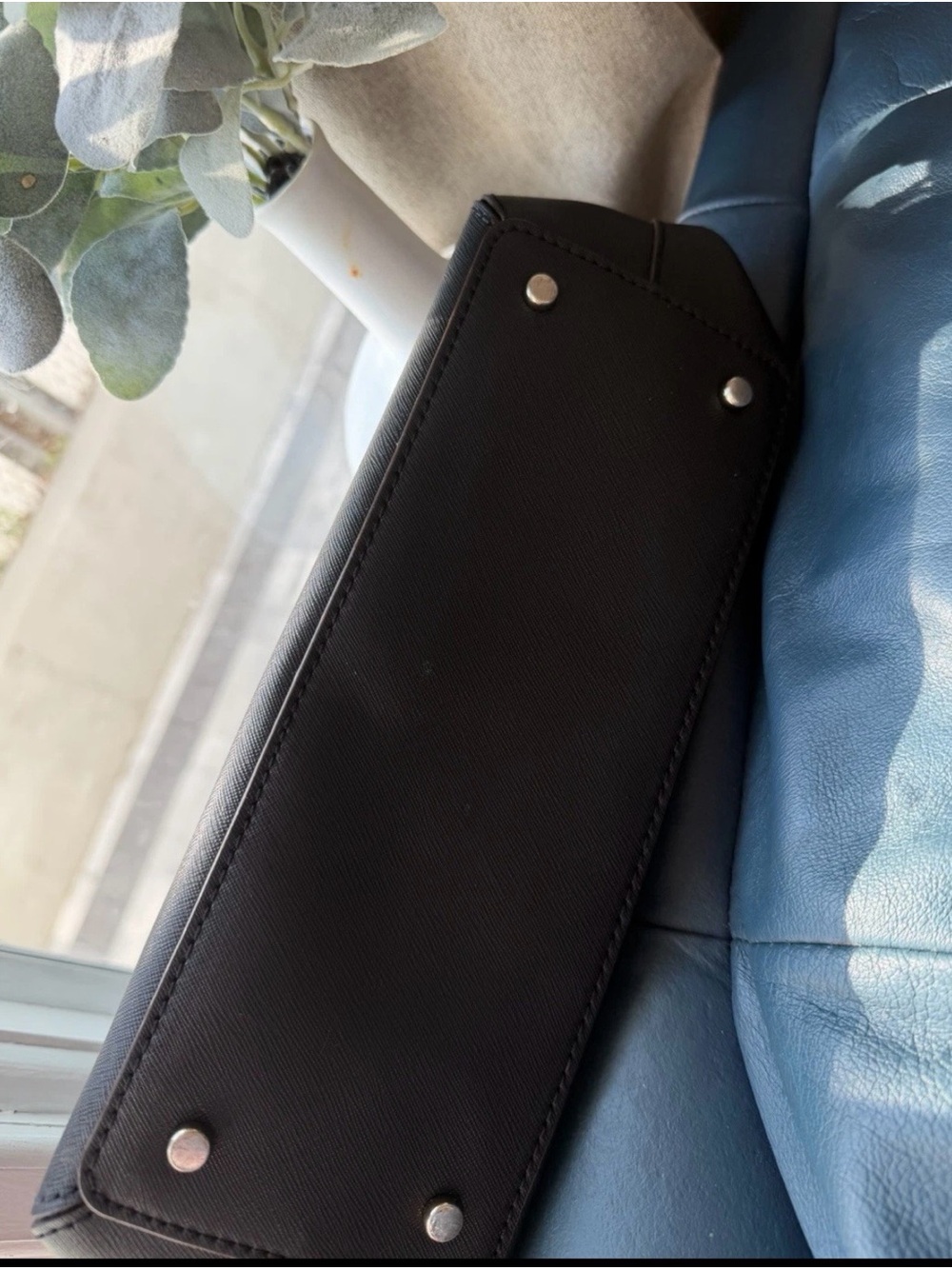 kate spade Black Leather Satchel with Gold Hardware - Picture 4 of 5
